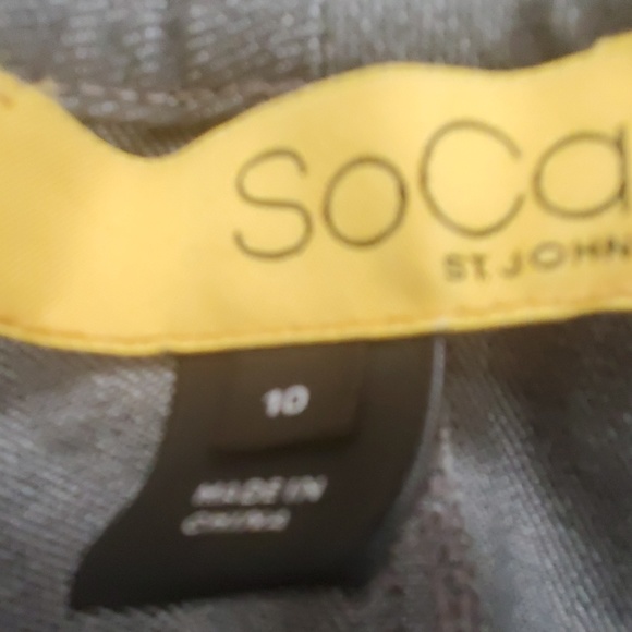 womens sz 10 gray soca st. john pants - Picture 5 of 5